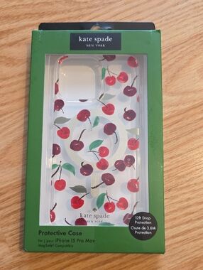 kate spade Clear Cherries iPhone Case iPhone 15 Pro Max